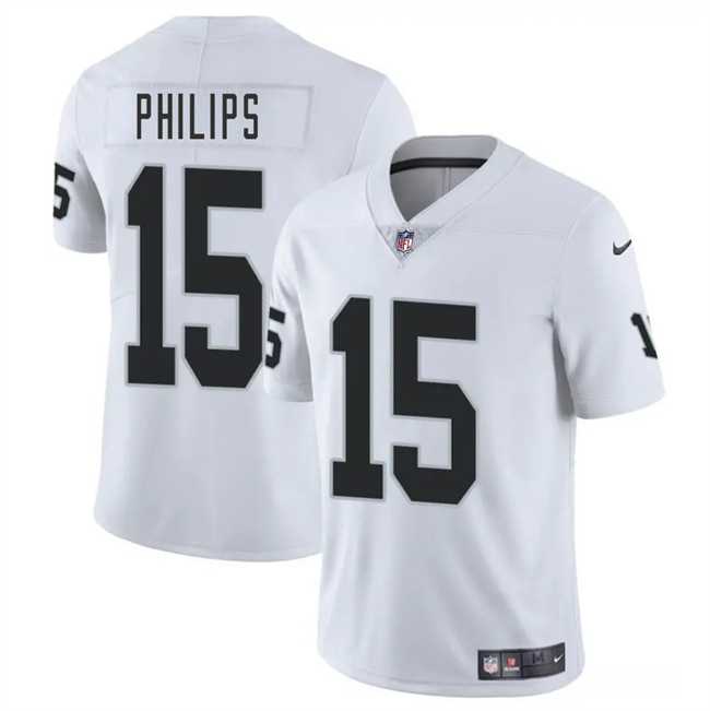 Men & Women & Youth Las Vegas Raiders #15 Kyle Philips White 2025 Vapor Stitched Jersey->las vegas raiders->NFL Jersey